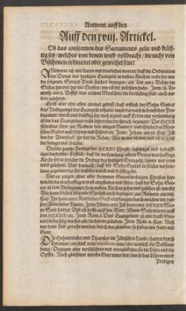 Auff den xviii. Artickel.