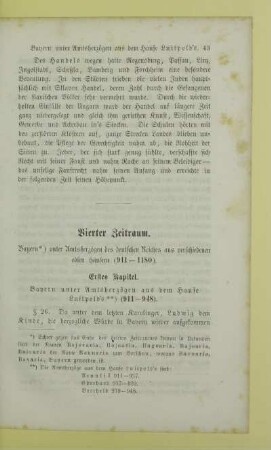 Vierter Zeitraum. Bayern unter Amtsherzögen des deutschen Reiches aus verschiedenen edlen Häusern (911 - 1180)