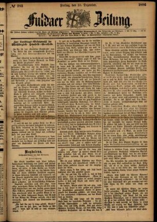 Ausgabe vom Freitag, den 10. Dezember 1886.
