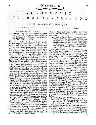 Linck, J. H.: Index Musaei Linckiani. T. 1-2. Oder kurzes systematisches Verzeichniß der vornehmsten Stücke der Linckischen Naturaliensammlung zu Leipzig. Leipzig: Beygang 1783-86