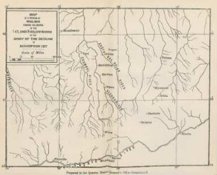 Map of a portion of Malwa showing the routes ...