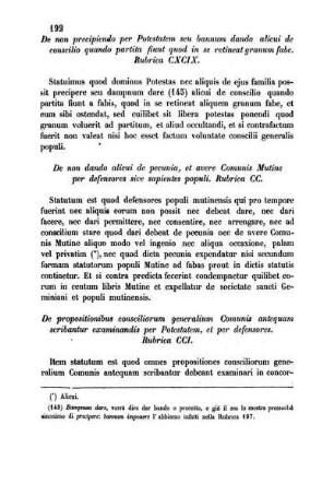 Rubrica CCI. - Rubrica CCXX.