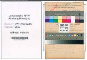 Entnazifizierung Heinrich Willmen , geb. 16.03.1909 (Angestellter)