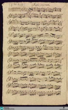 Overtures - Mus. Hs. 392 : vl (2), vla, b; B|b; BrinzingMWV 3.7