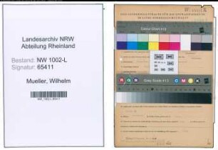 Entnazifizierung Wilhelm Mueller , geb. 14.09.1900 (Rechtsanwalt)