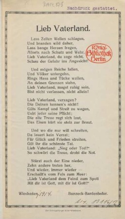 Lieb Vaterland