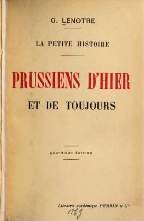 La petite histoire, 1