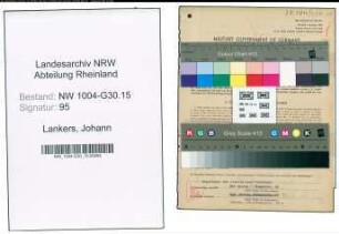 Entnazifizierung Johann Lankers , geb. 11.04.1907 (Kapitaen)