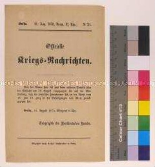 Kriegsdepesche des Norddeutschen Bundes über die Schlacht bei Gravelotte
