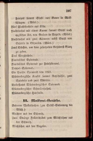 II. Molkerei-Geräthe