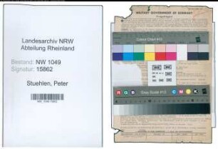 Entnazifizierung Peter Stuehlen , geb. 29.03.1889 (Fabrikant)