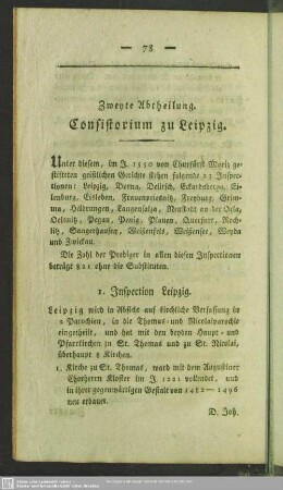 II. Consistorium zu Leipzig