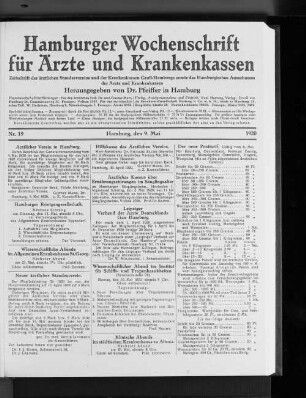 Leipziger Verband der Ärzte Deutschlands Gau Hamburg
