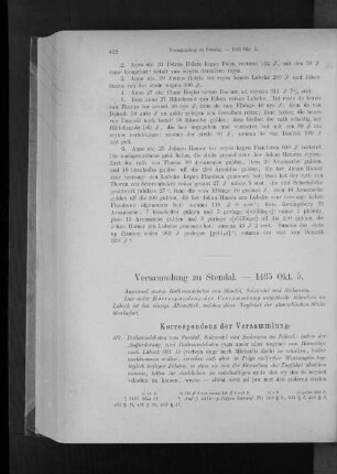 Versammlung zu Stendal. - 1435 Okt. 5.