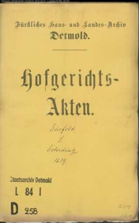 Dürfeld, Jakob, Rektor zu Osnabrück gegen Johann Deterding zu Vinnen - Schuldforderung