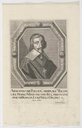 Bildnis des Armando de Plessis Cardinale de Richelieu