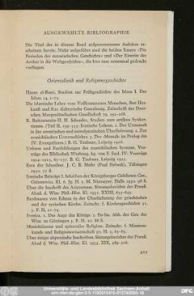 Orientalistik und Religionsgeschichte