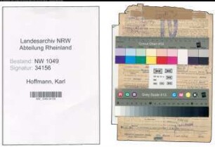 Entnazifizierung Karl Hoffmann , geb. 04.02.1906 (Mechaniker)