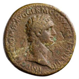 Münze, Sesterz, 90 - 91 n. Chr.