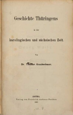 Geschichte Thüringens in der karolingischen und sächsischen Zeit