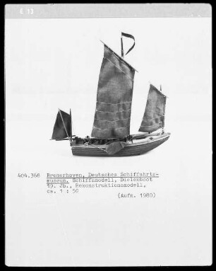 Dielenboot, 19. Jahrhundert, Rekonstruktionsmodell