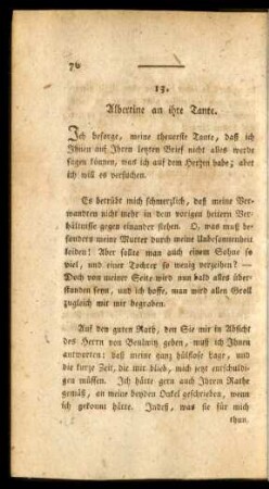13. Albertine an ihre Tante.