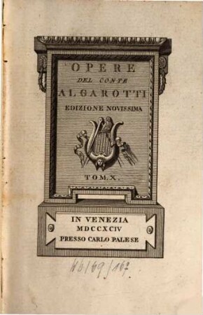 Opere Del Conte Algarotti, 10. Lettere Varie ; Parte Seconda