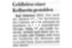 Geldbörse einer Kellnerin gestohlen