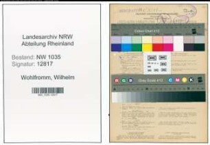Entnazifizierung Wilhelm Wohlfromm , geb. 11.11.1889 (Ingenieur)