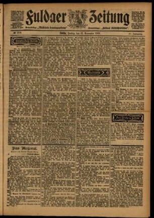 Ausgabe vom Freitag, den 27. November 1903.