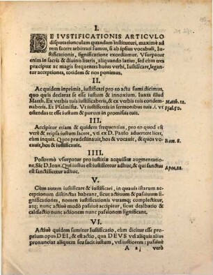 De Ivstificatione Assertiones Qvaedam Theologicae