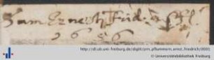 Autogramm (Aus: UB Freiburg, D 8281)