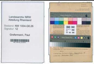 Entnazifizierung Paul Grefermann , geb. 25.12.1905 (Angestellter)