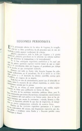 Lugones periodista