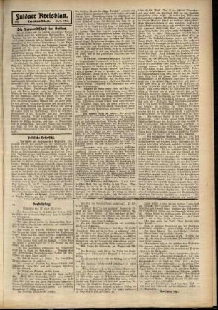Zweite Ausgabe vom Donnerstag, den 31. Juli 1913.