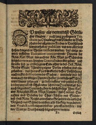 2r-8v, Copey des Bey denen zu Nürnberg instehenden Frieden-Executions Tractaten ...