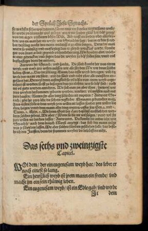 Das sechs und zweintzigste Capitel.