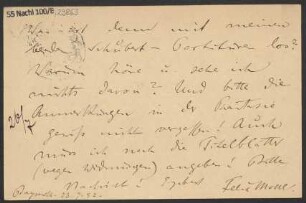 Brief an B. Schott's Söhne : 23.07.1892