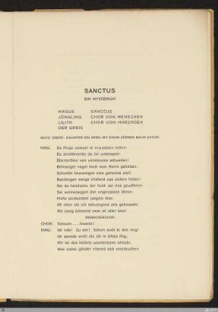 Sanctus : ein Mysterium