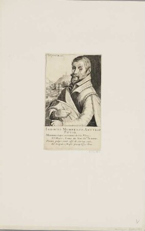 Bildnis Joos de Momper, aus: Hendrik Hondius, "Pictorum aliquot celebrium, paecipué Germaniae Inferioris", Den Haag 1610