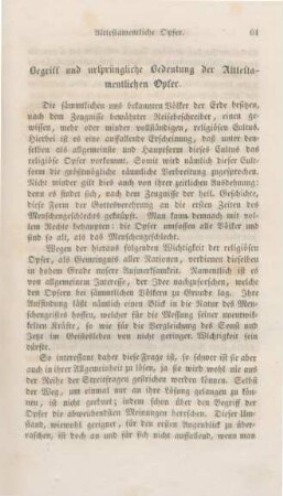 61-84 Begriff und ursprüngliche Bedeutung der Alttestamentlichen Opfer