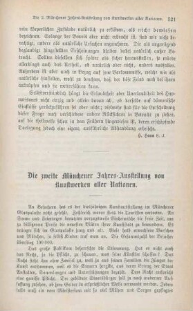 521-536 Die zweite Münchener Jahres-Ausstellung von Kunstwerken aller Nationen