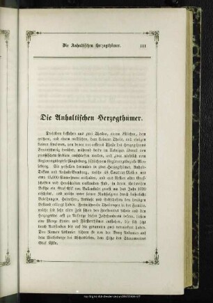 Die Anhaltinischen Herzogthümer