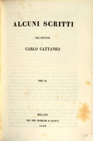 Alcuni scritti del dottor Carlo Cattaneo, 2