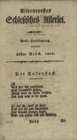 88stes Stück. 1806.