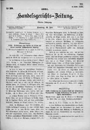No. 29. 22. Juli 1871