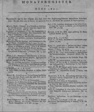 Monatsregister März