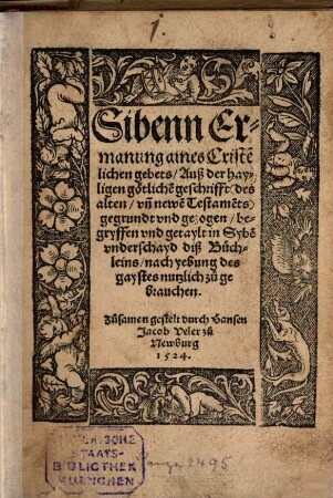 Sieben Ermahnung aines christlichen Gebets