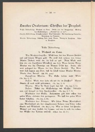 Zweites Oratorium: Christus der Prophet