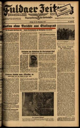 Ausgabe vom Freitag, den 18. September 1942.